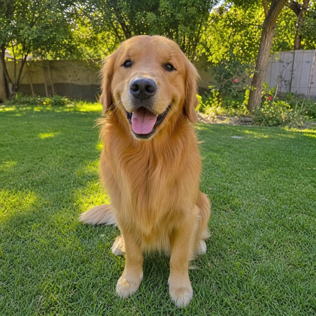 Original photo: Backyard retriever